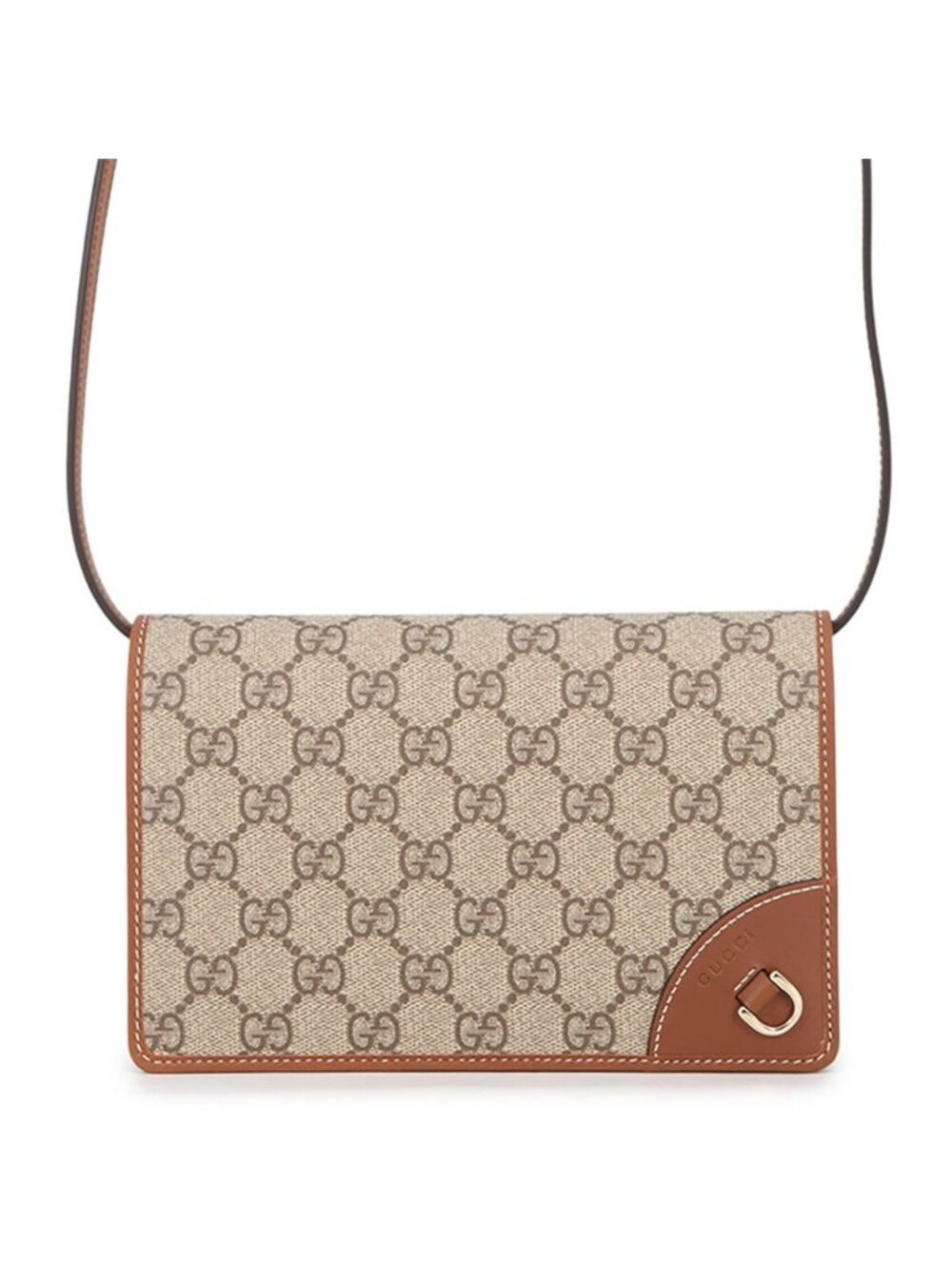 Gucci Shoulder Wallet GG Emblem Supreme Leather